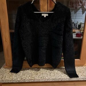 My Story Jet Black Fuzzy Sweater